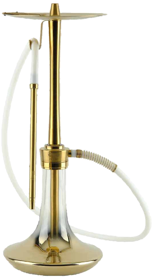 Oduman Cosmo hookah — gold body over hand-blown glass
